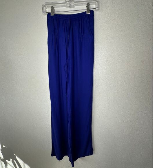 Twelfth Street Royal Blue Palazzo Wide Leg Pants w/ Pockets S - Picture 4 of 13